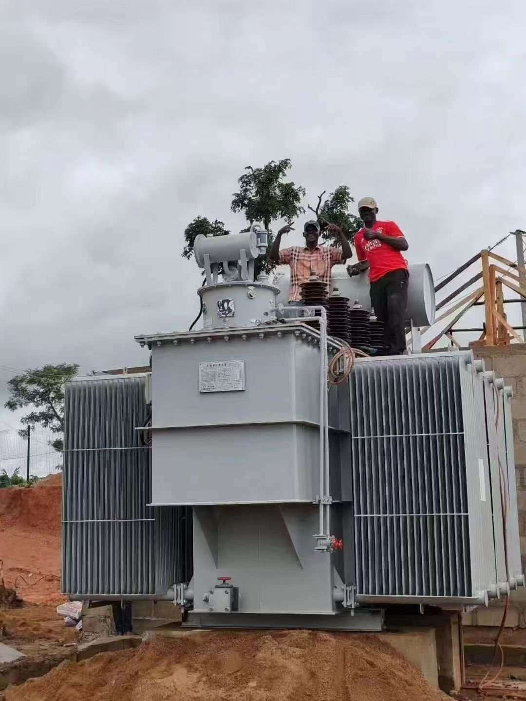 Field installation work on a transformer